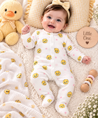 Tweety Print Full Sleeve Baby Sleepsuit with Feet