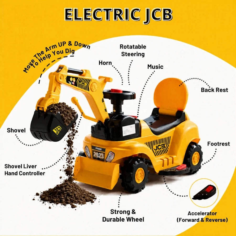 Big Size Excavator Ride On JCB car for Kids